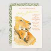 水彩ライオンの招待 招待状 (正面/裏面)