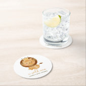 水彩ライオントロピカルチョ離れンベビーシャワー ラウンドペーパーコースター (インサイチュ)