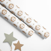 水彩ライオン&サン – ニュートラル – Safari Animal ラッピングペーパー