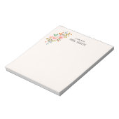 水彩ライトイエローフローラノート(先生より) ノートパッド (回転)