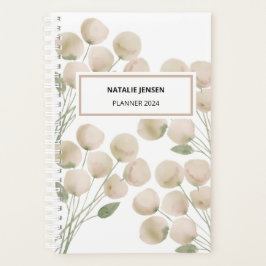 水彩ライトピンク花模様プランナー プランナー手帳