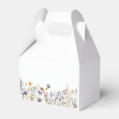 水彩ライトブルーの野生の花 ブライダルシャワー フェイバーボックス (裏面サイド)