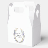 水彩ライトブルーの野生の花 ブライダルシャワー フェイバーボックス (オープン)