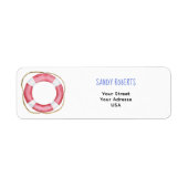 水彩ライフブイ – 差出人住所ラベル ラベル (正面)