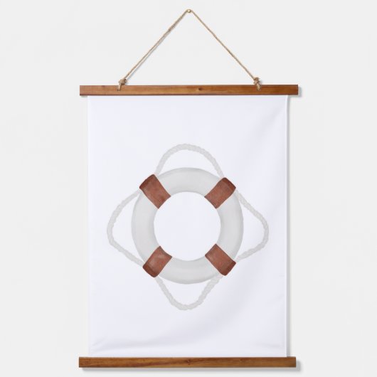 水彩ライフプレサーバーデッ航海のカー 吊り下げ型タペストリー (正面)