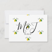 水彩ライムチッロの結婚式 招待状 (裏面)