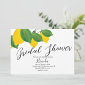 水彩ライムレモンリモンブライダルシャワー 招待状 (スタンド正面)