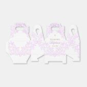 水彩ライラックデザイン | 洗礼 フェイバーボックス (折り畳みなし)