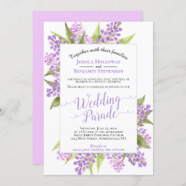 水彩ライラック結婚ズパレード/披露宴 招待状