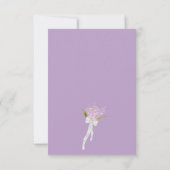 水彩ライラック&カレンダーラベンダーボー結婚ホの セーブザデート (裏面)