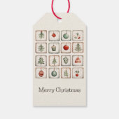 水彩ラインアートクリスマスパターン ギフトタグ (裏面)