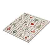 水彩ラインアートクリスマスパターン タイル (側面)