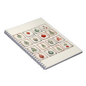 水彩ラインアートクリスマスパターン ノートブック (右側)