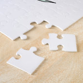 水彩ラインアート葉可愛いトレンディーアモダンート ジグソーパズル (側面)