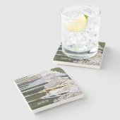 水彩ラクロス棒 ストーンコースター (横)