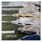 水彩ラクロス棒 タイル (正面)