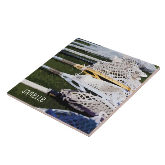 水彩ラクロス棒 タイル (側面)