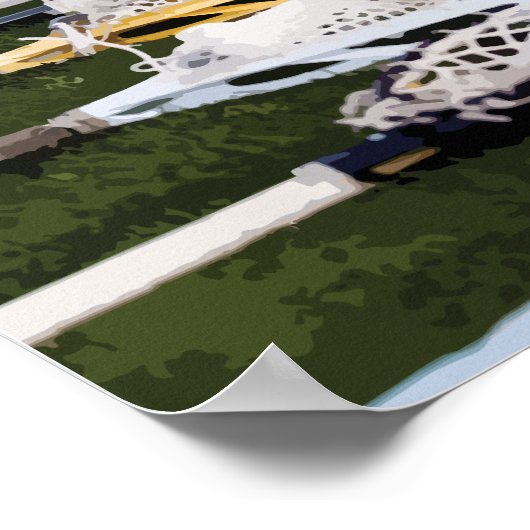 水彩ラクロス棒 ポスター (角)