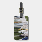 水彩ラクロス棒 ラゲッジタグ (正面縦)