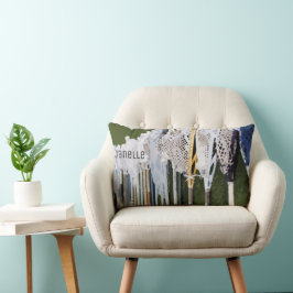 水彩ラクロス棒 ランバークッション