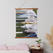 水彩ラクロス棒 吊り下げ型タペストリー (寝室)