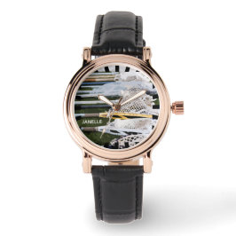 水彩ラクロス棒 腕時計