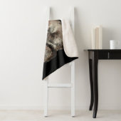 水彩ラクーンの吹キスおもしろい動物アート シェルパブランケット (インサイチュ)