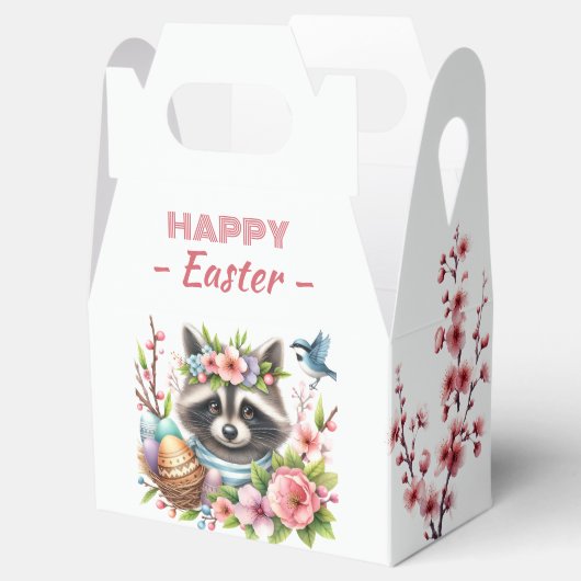 水彩ラクーンイースターエッグさくらんぼの花 – フェイバーボックス (オープン)