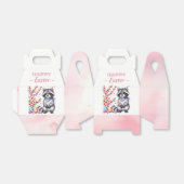 水彩ラクーンイースターエッグ&フラワーズ –  フェイバーボックス (折り畳みなし)