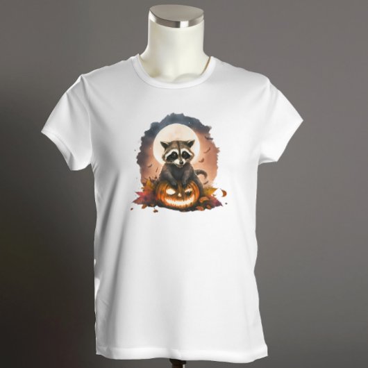 水彩ラクーンハロウィーンキッズ Tシャツ