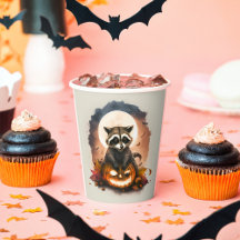 水彩ラクーンハロウィーン