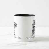 水彩ラクーン、自転車、サイクルボーナ最高のスパパ マグカップ (中央)