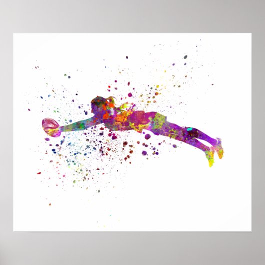 水彩ラグビー ポスター (正面)