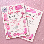 水彩ラストロデオ ブライズメイドパーティウィークエンド 招待状