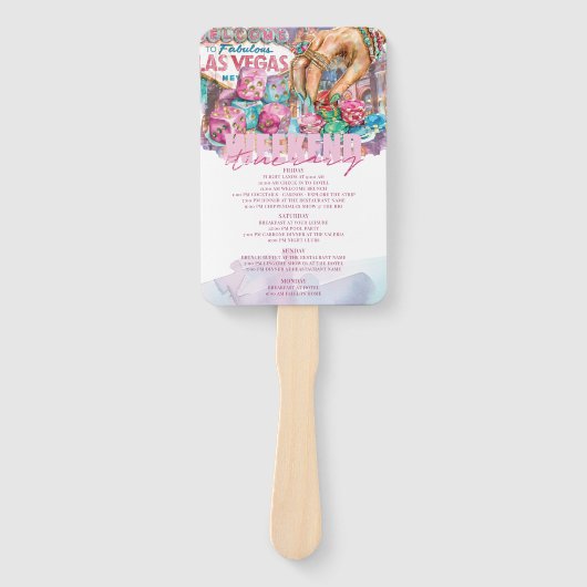 水彩ラスベガスバチェロレッテの旅程の写真 ハンドファン (正面)