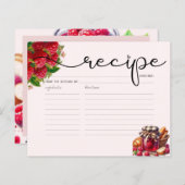 水彩ラズベリーレシピカード (正面/裏面)