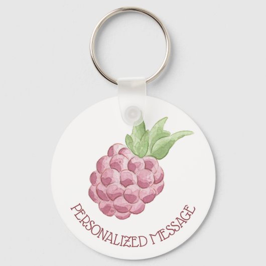 水彩ラズベリー キーホルダー (正面)