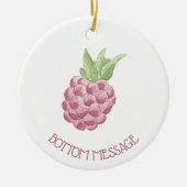 水彩ラズベリー セラミックオーナメント (正面)