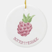 水彩ラズベリー セラミックオーナメント (裏面)