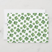 水彩ラッキー・イン・ラブ　セントパトリックデーのウェディングシャワー サンキューカード (裏面)