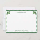 水彩ラッキー・イン・ラブ　セントパトリックデーのウェディングシャワー サンキューカード (正面)