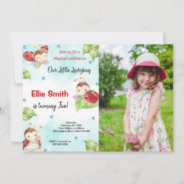 水彩ラディバグ写真招待状 招待状