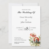 水彩ラディバグ結婚式招待状 招待状 (正面)