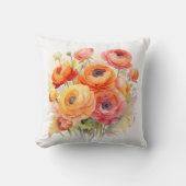 水彩ラヌンキュラスラプソディ クッション (正面)