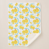 水彩ラバーダッキーお前が1人 シェルパブランケット (正面)