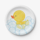 水彩ラバーダックパーティー ペーパープレート (正面)