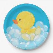 水彩ラバーダックパーティー ペーパープレート (正面)