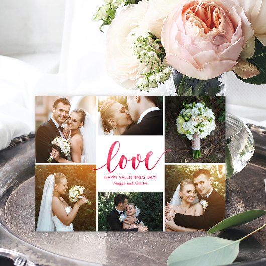 水彩ラブコラージバレンタインデーのカード シーズンカード