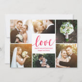 水彩ラブコラージバレンタインデーのカード シーズンカード (正面)