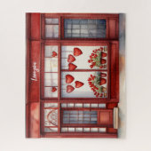 水彩ラブストロークバレンタインデー ジグソーパズル (縦)